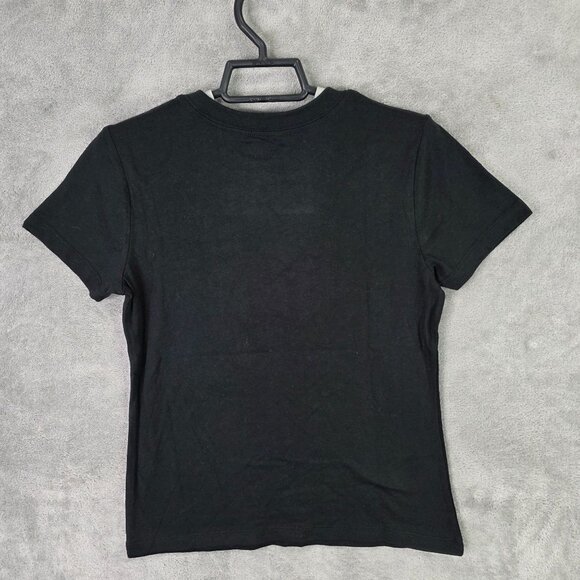 Womens Mighty Fine Black Leopard Print Pumpkin T Shirt Short Sleeve Halloween S - Picture 3 of 5